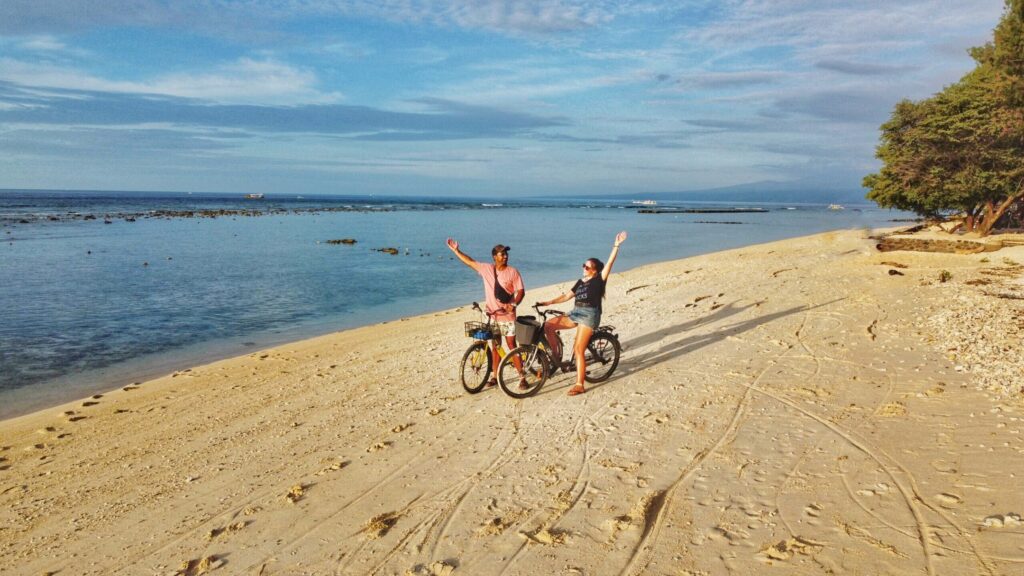 Bikes on the beach Gili Trawangan